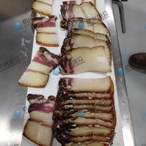 多功能切片機，現場試機切4mm熏肉，效果滿意！